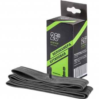 Велокамера NTG 26"x2.125"/2.35" в индивидуальной упаковке Велокамера NTG 26"x2.125"/2.35" в индивидуальной упаковке